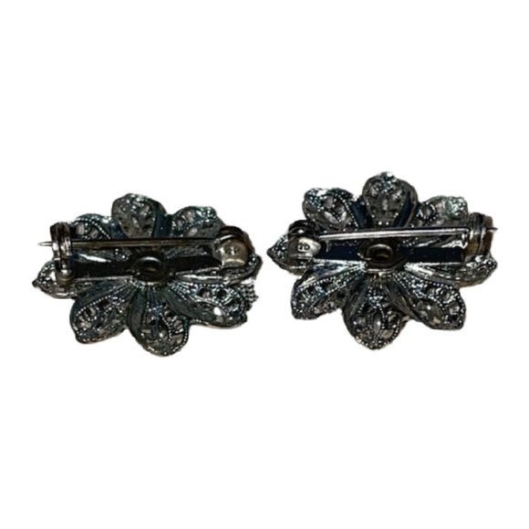 Vintage Crystal Flower Brooch Scatter Pins - Picture 3 of 3